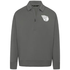Cleveland Guardians Levelwear Women's Canmore Chenille Logo Quarter-Zip Top - Stone