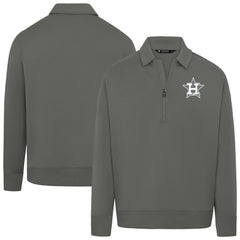 Houston Astros Levelwear Women's Canmore Chenille Logo Quarter-Zip Top - Stone