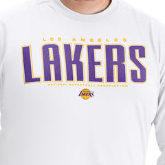 Los Angeles Lakers G-III Sports by Carl Banks Adaptive Printed Mesh Effect Long Sleeve T-Shirt - White for sale