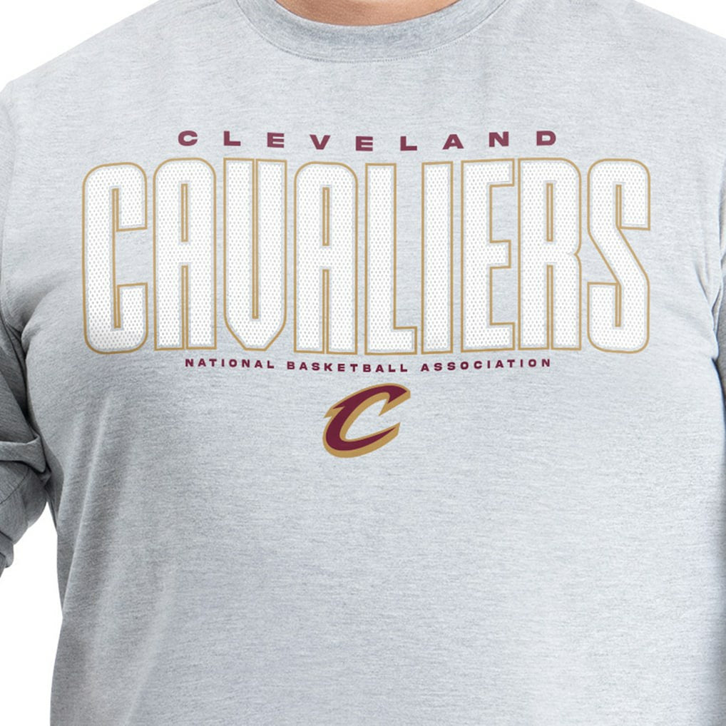 Cleveland Cavaliers G-III Sports by Carl Banks Adaptive Printed Mesh Effect Long Sleeve T-Shirt sale - Gray outlet