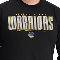 Golden State Warriors G-III Sports by Carl Banks Adaptive Printed Mesh Effect Long Sleeve T-Shirt sale - Black cheap