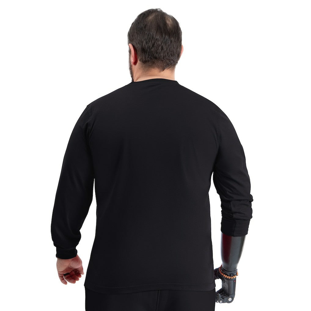 Brooklyn Nets G-III Sports by Carl Banks Adaptive Printed Mesh Effect Long Sleeve T-Shirt - Black discount