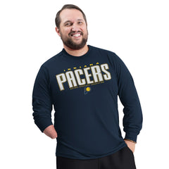 Indiana Pacers G-III Sports by Carl Banks Adaptive Printed Mesh Effect Long Sleeve T-Shirt - Navy for sale