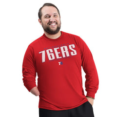 Philadelphia 76ers G-III Sports by Carl Banks Adaptive Printed Mesh Effect Long Sleeve T-Shirt - Red for sale