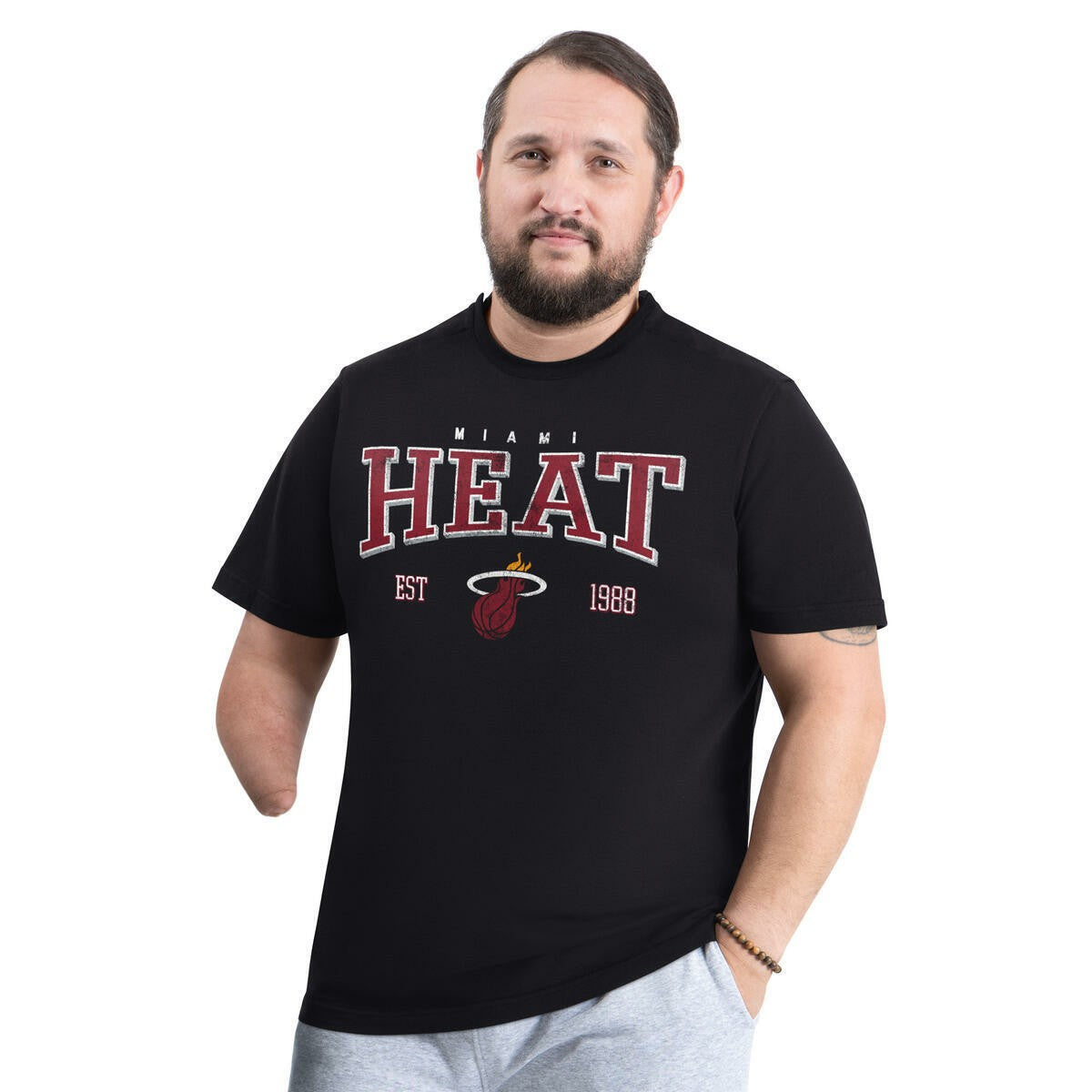 Miami Heat G-III Sports by Carl Banks Adaptive Classic Team Spirit Short Sleeve T-Shirt - Black discount