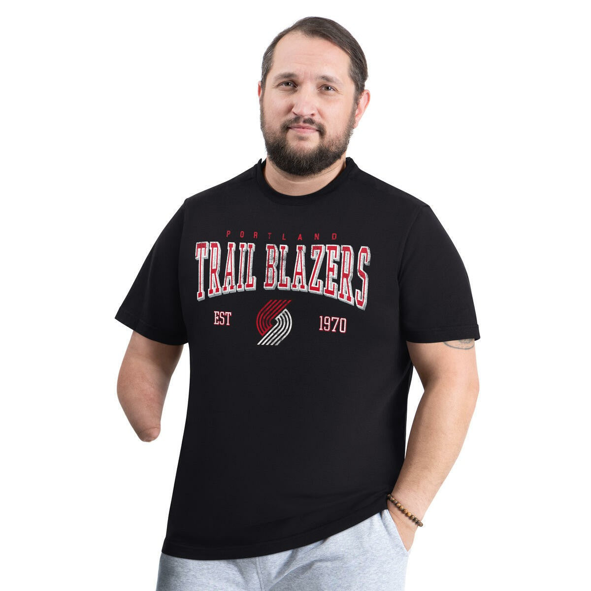 Portland Trail Blazers G-III Sports by Carl Banks Adaptive Classic Team Spirit Short Sleeve T-Shirt - Black online
