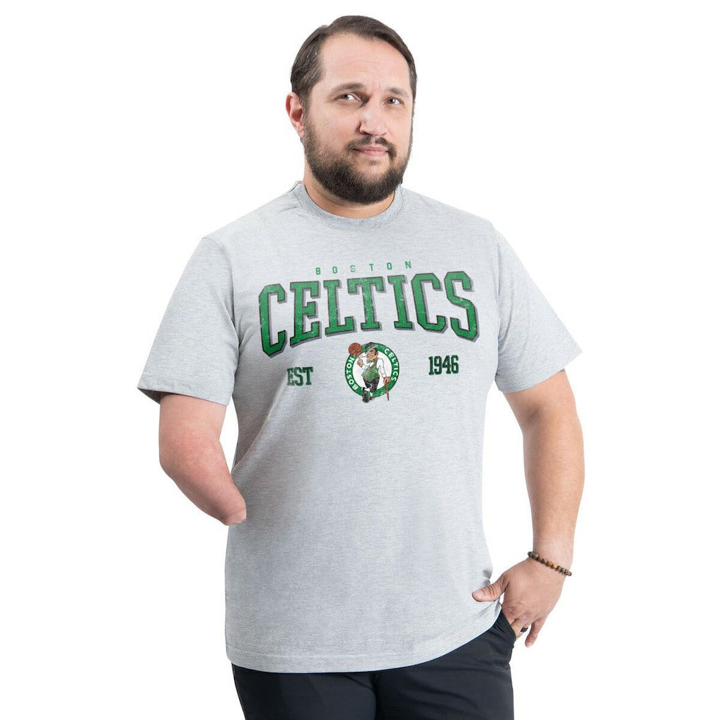 Boston Celtics G-III Sports by Carl Banks Adaptive Classic Team Spirit Short Sleeve T-Shirt - Gray on sale