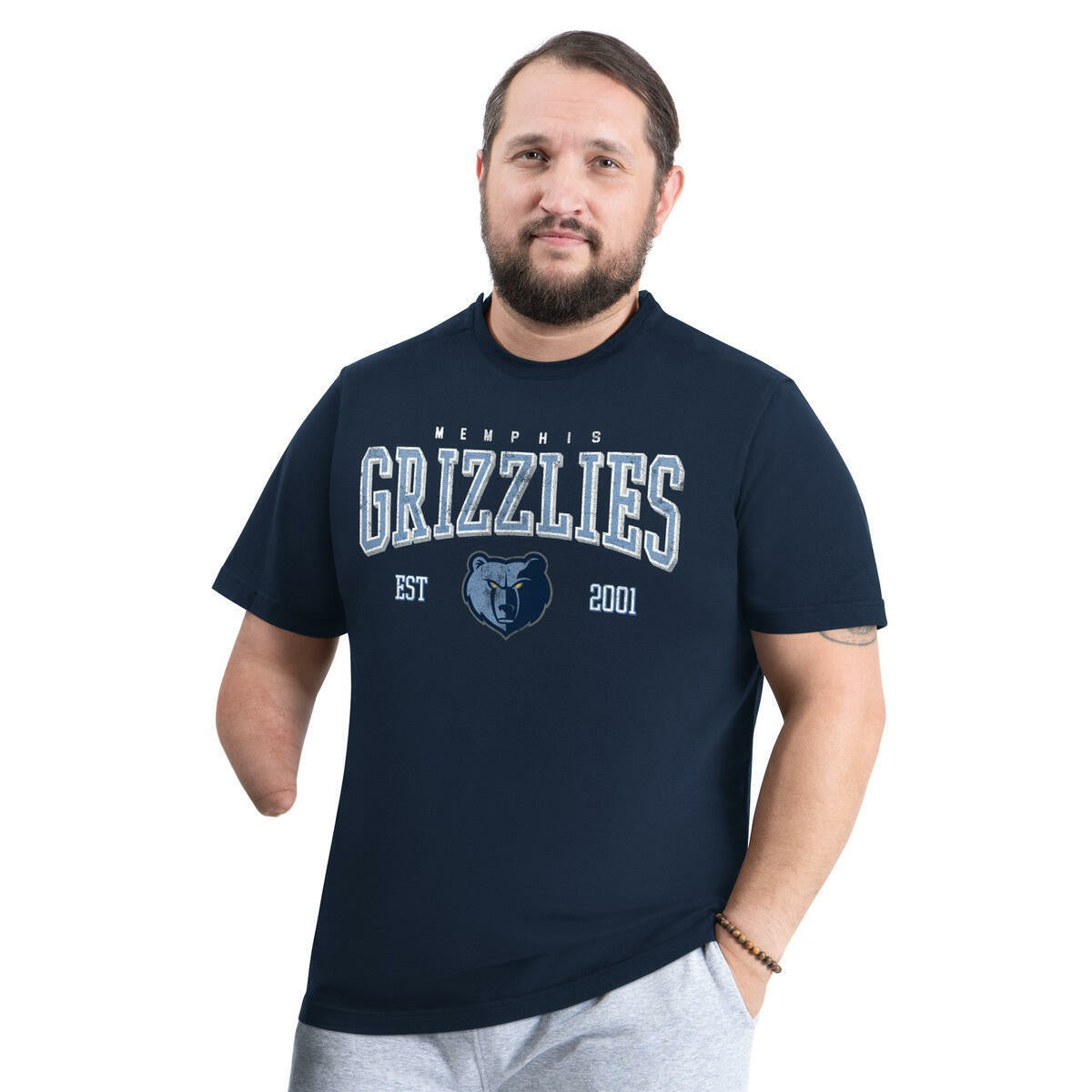 Memphis Grizzlies G-III Sports by Carl Banks Adaptive Classic Team Spirit Short Sleeve T-Shirt - Navy on sale