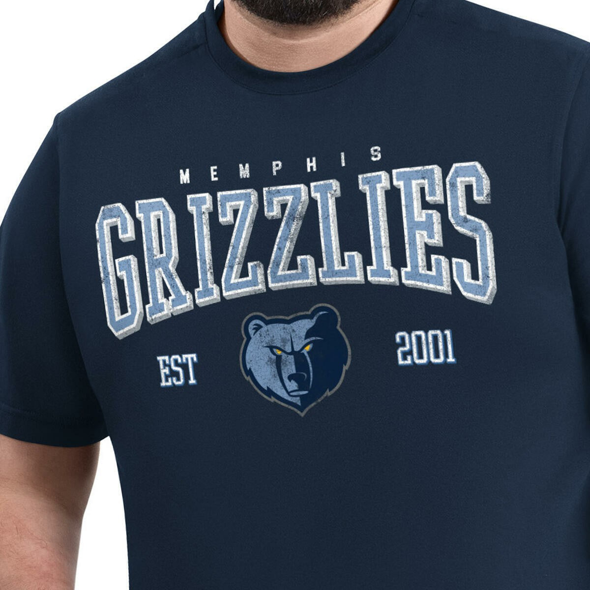 Memphis Grizzlies G-III Sports by Carl Banks Adaptive Classic Team Spirit Short Sleeve T-Shirt - Navy on sale