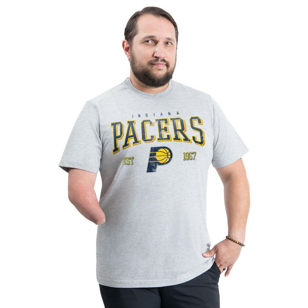 Indiana Pacers G-III Sports by Carl Banks Adaptive Classic Team Spirit Short Sleeve T-Shirt - Gray shop