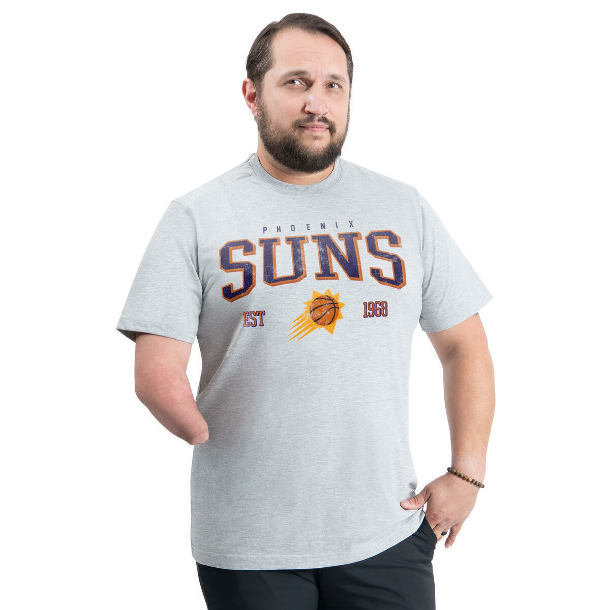 Phoenix Suns G-III Sports by Carl Banks Adaptive Classic Team Spirit Short Sleeve T-Shirt - Gray for sale