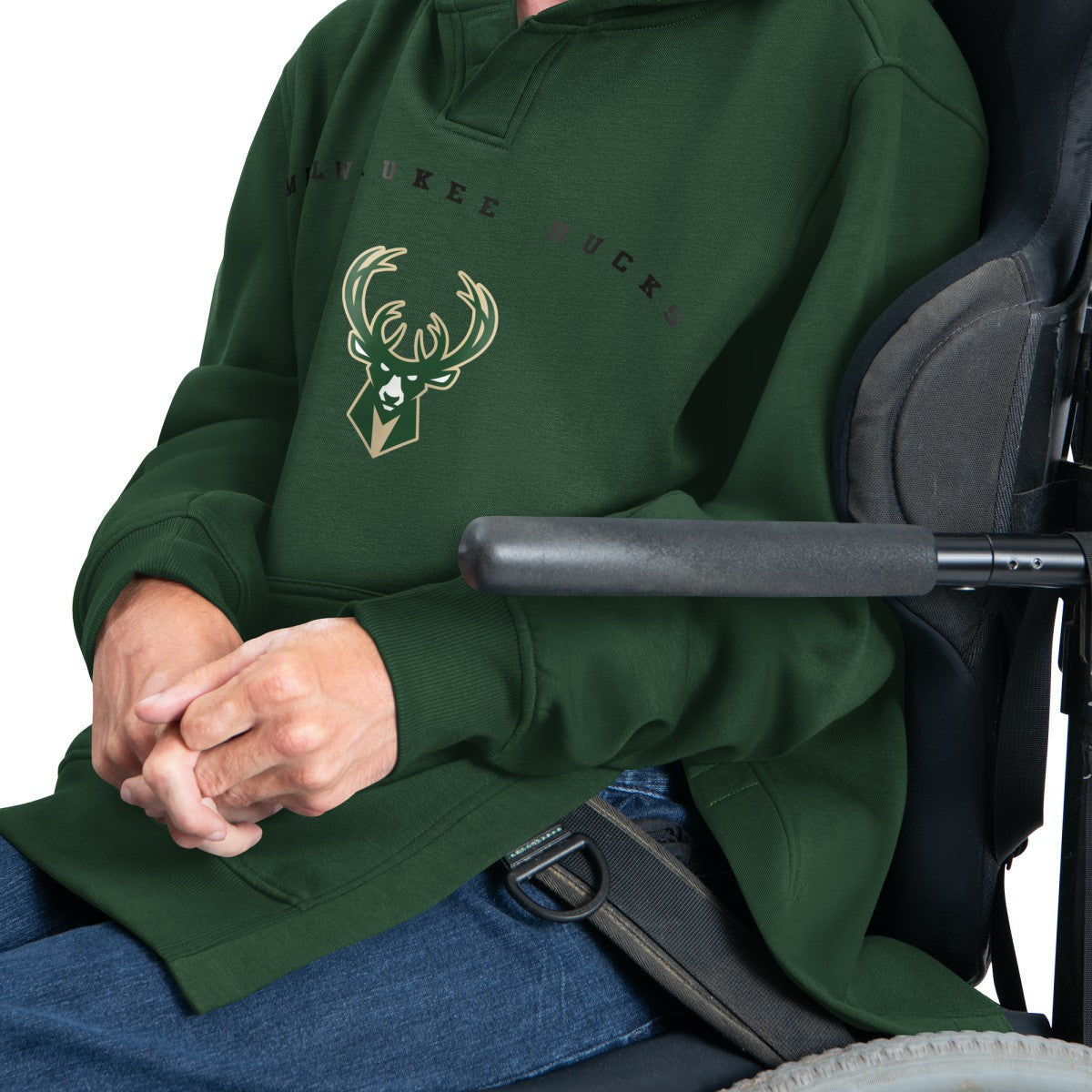 Milwaukee Bucks G-III Sports by Carl Banks Adaptive Team Arc Fleece Hoodie - Green on sale
