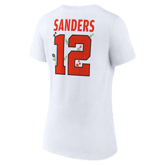 NFL Cleveland Browns Shedeur Sanders  Women's Floral Name & Number V-Neck T-Shirt