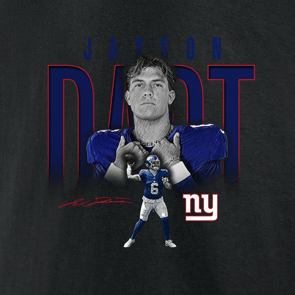 NFL New York Giants Jaxson Dart  Humble Shadow Player Graphic T-Shirt