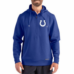 NFL Indianapolis Colts Cutter & Buck Roam Eco Half-Zip Recycled Pullover Hoodie