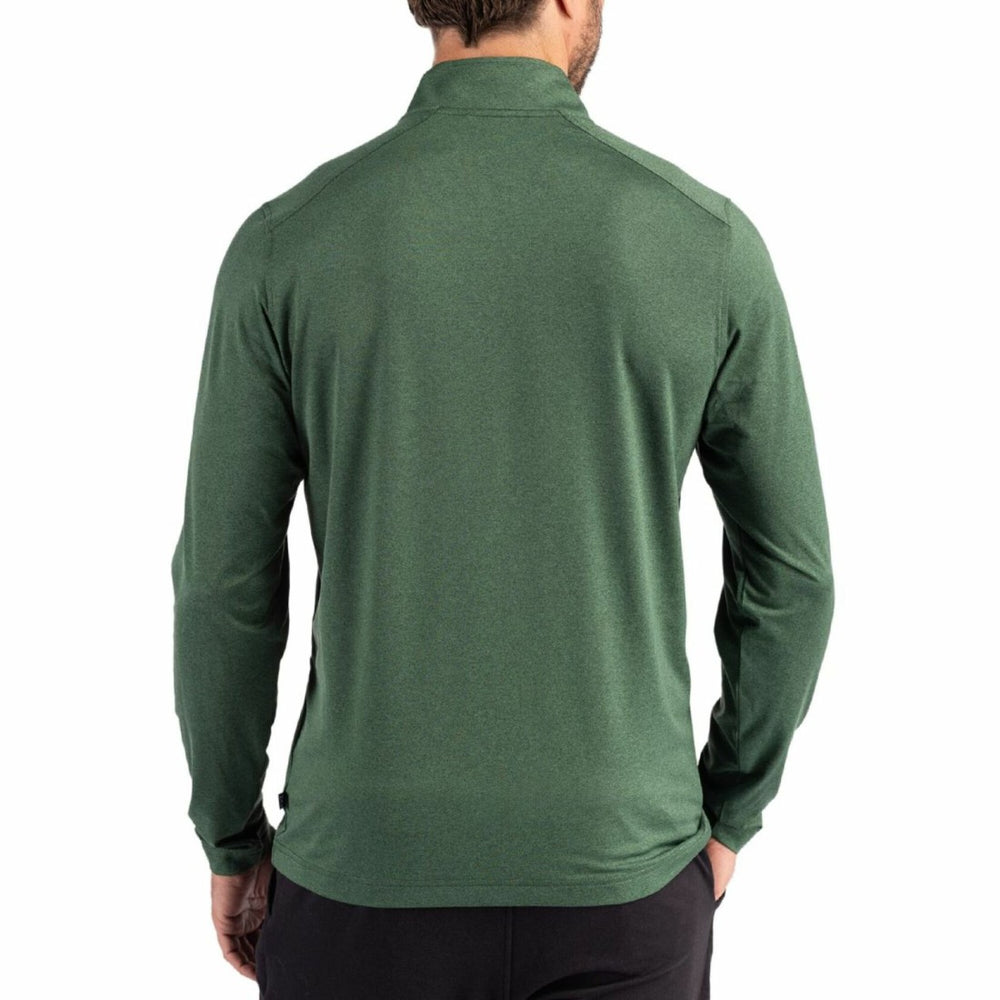 NFL Green Bay Packers Cutter & Buck Coastline Epic Comfort Recycled Quarter-Zip Pullover