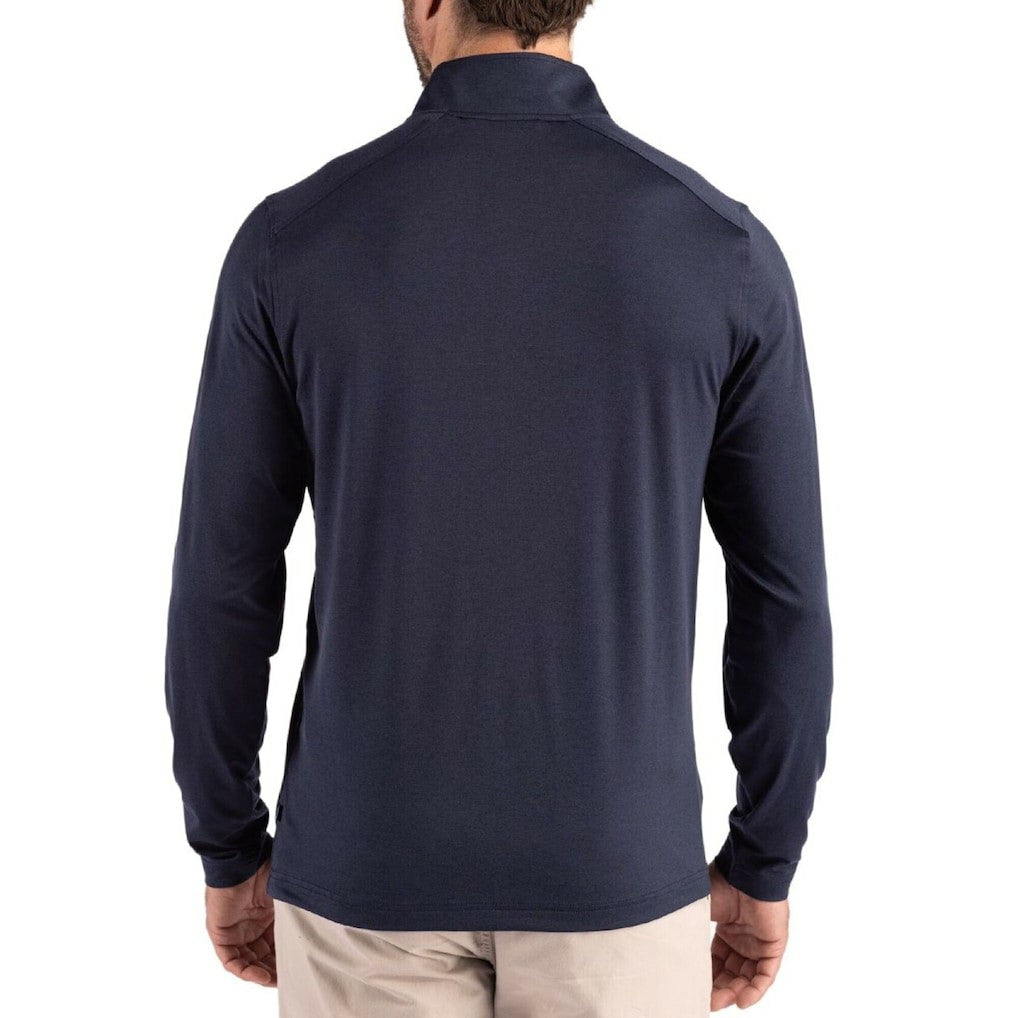 NFL New England Patriots Cutter & Buck Coastline Epic Comfort Recycled Quarter-Zip Pullover