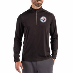 NFL Pittsburgh Steelers Cutter & Buck Coastline Epic Comfort Recycled Quarter-Zip Pullover