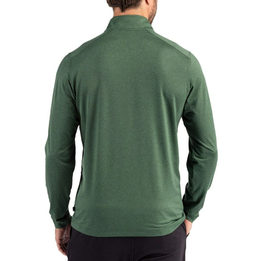 NFL New York Jets Cutter & Buck Coastline Epic Comfort Recycled Quarter-Zip Pullover