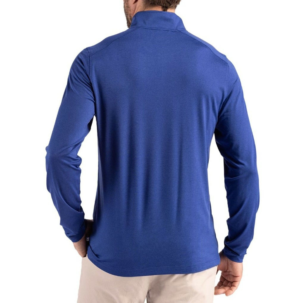 NFL New York Giants Cutter & Buck Coastline Epic Comfort Recycled Quarter-Zip Pullover