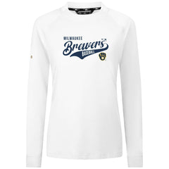Milwaukee Brewers Levelwear Women's Slender Glide T-Shirt - White