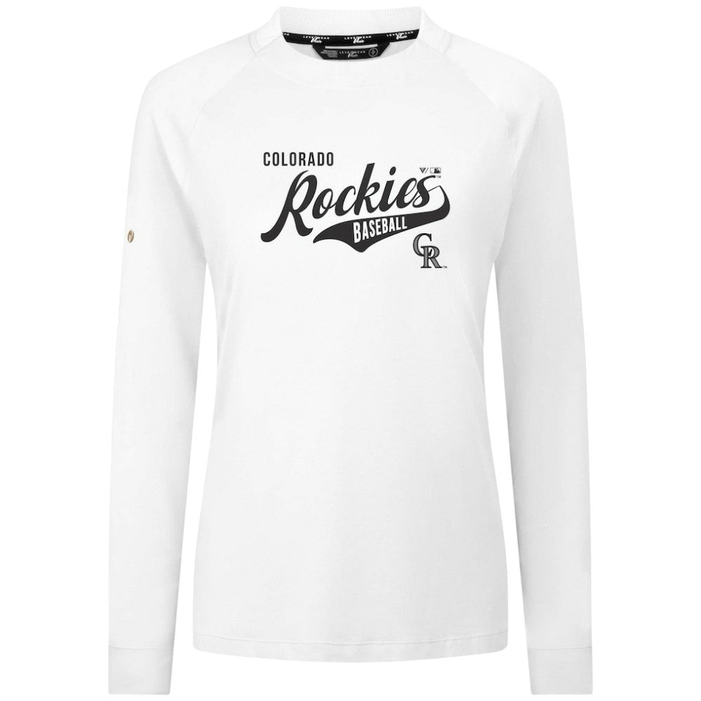 Colorado Rockies Levelwear Women's Slender Glide T-Shirt - White