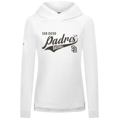San Diego Padres Levelwear Women's Slender Glide Raglan Hoodie - White