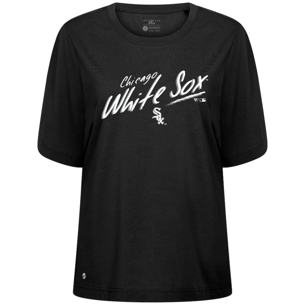Chicago White Sox Levelwear Women's Bloom Sizzle T-Shirt - Black
