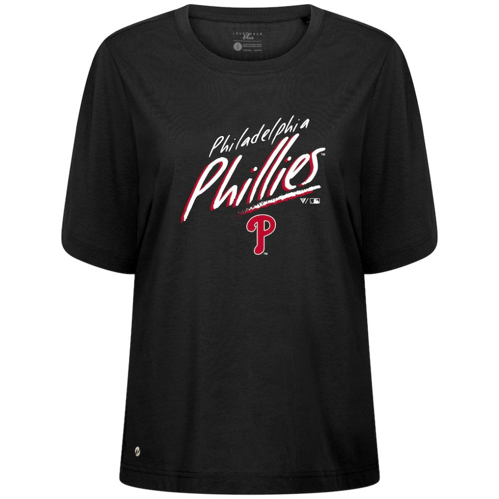 Philadelphia Phillies Levelwear Women's Bloom Sizzle T-Shirt - Black
