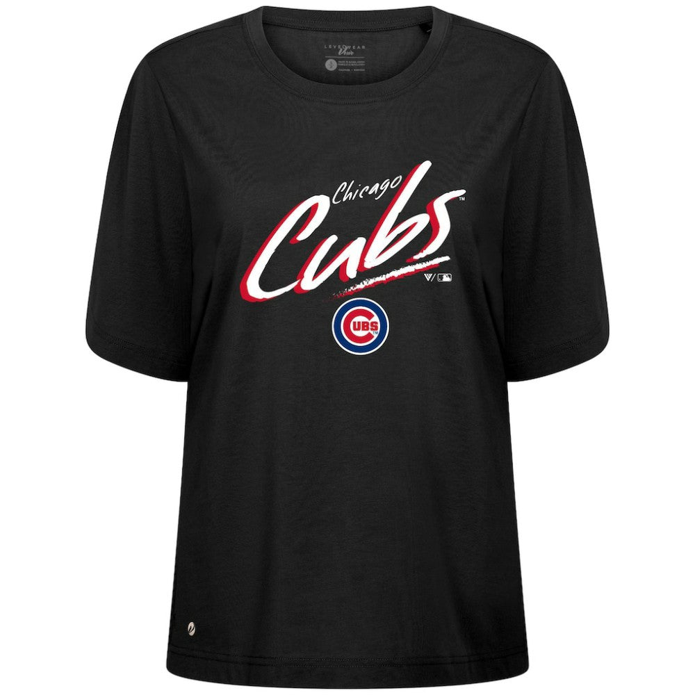 Chicago Cubs Levelwear Women's Bloom Sizzle T-Shirt - Black