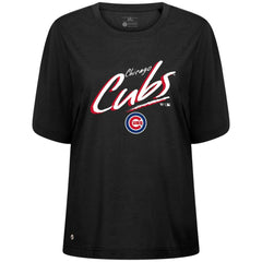 Chicago Cubs Levelwear Women's Bloom Sizzle T-Shirt - Black