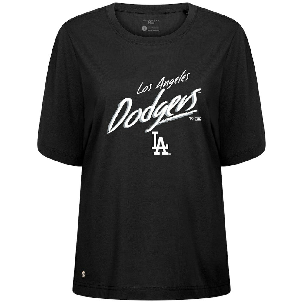 Los Angeles Dodgers Levelwear Women's Bloom Sizzle T-Shirt - Black