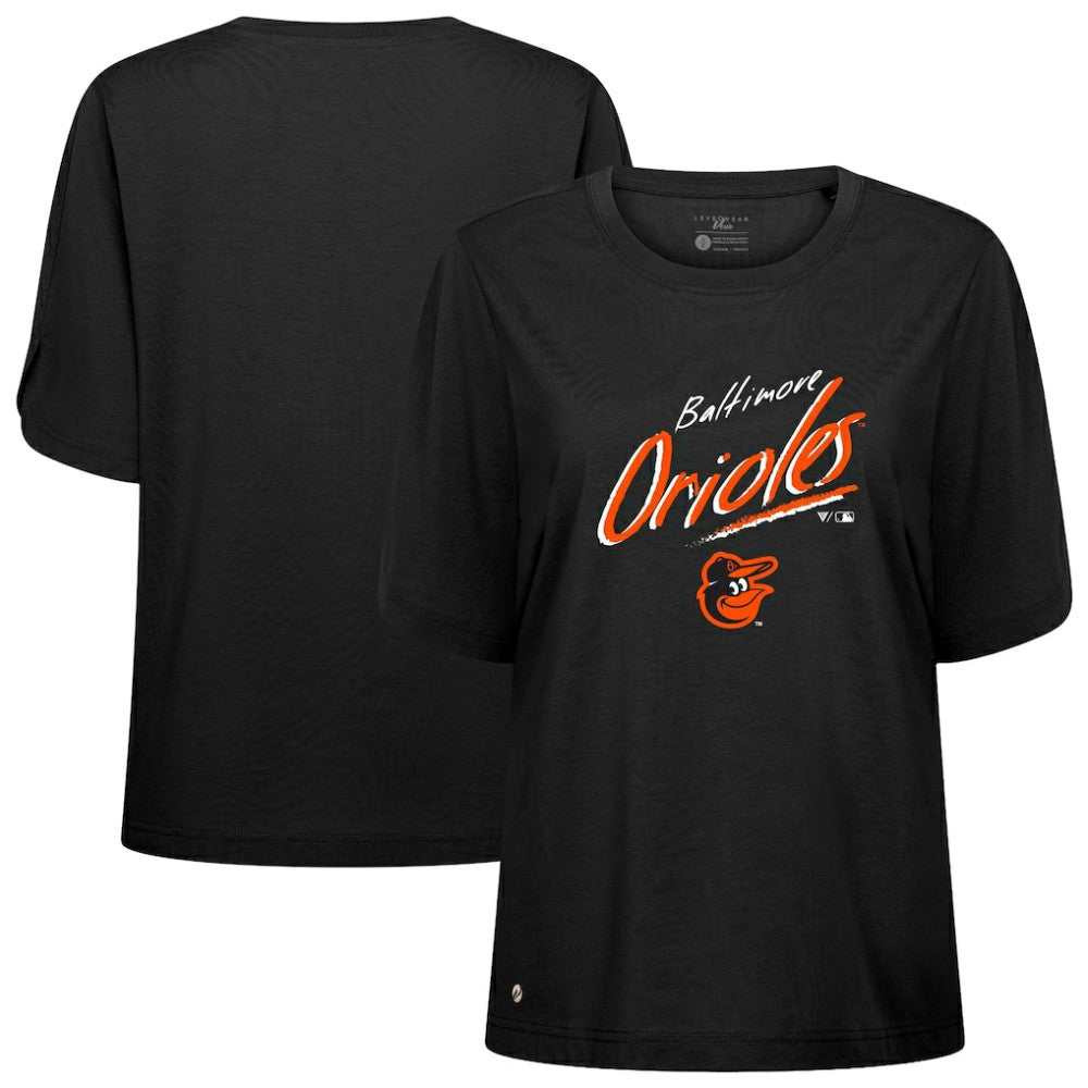 Baltimore Orioles Levelwear Women's Bloom Sizzle T-Shirt - Black