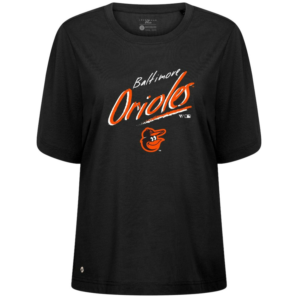 Baltimore Orioles Levelwear Women's Bloom Sizzle T-Shirt - Black