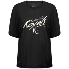Kansas City Royals Levelwear Women's Bloom Sizzle T-Shirt - Black