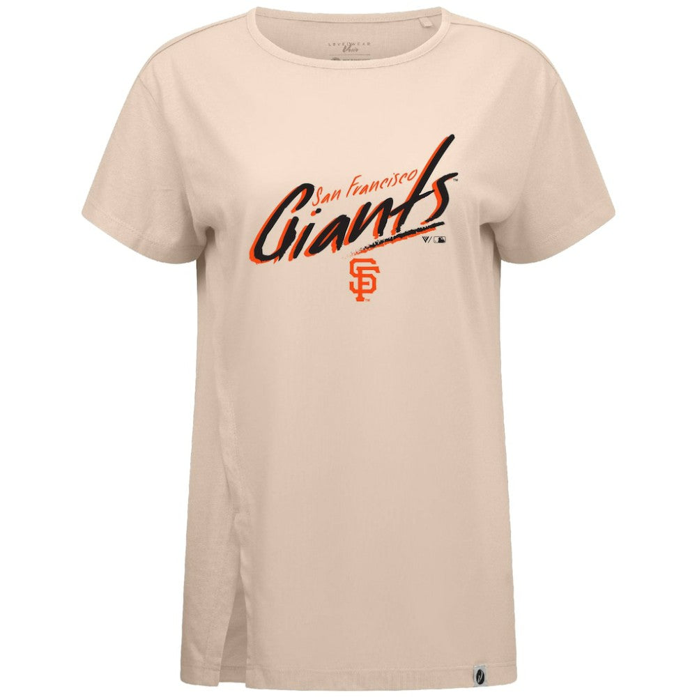 San Francisco Giants Levelwear Women's Influx Sizzle T-Shirt - Khaki