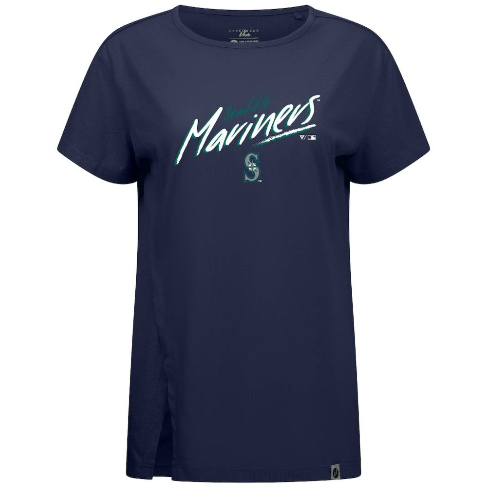 Seattle Mariners Levelwear Women's Influx Sizzle T-Shirt - Navy