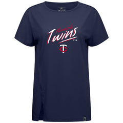 Minnesota Twins Levelwear Women's Influx Sizzle T-Shirt - Navy