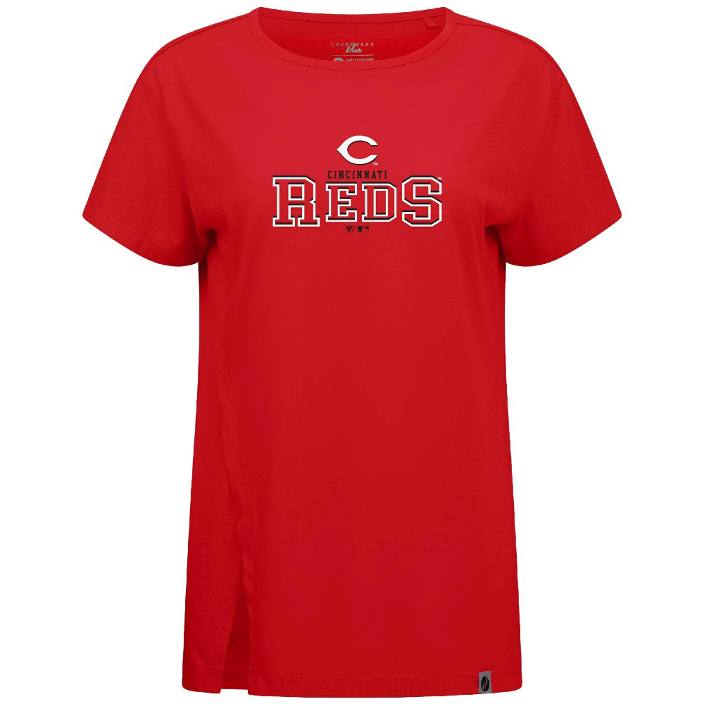 Cincinnati Reds Levelwear Women's Influx Journey T-Shirt - Red