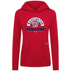 Washington Nationals Levelwear Women's Relay Banner Arch Long Sleeve T-Shirt Hoodie - Red