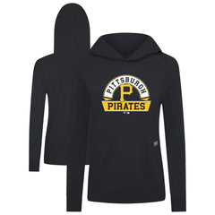 Pittsburgh Pirates Levelwear Women's Relay Banner Arch Long Sleeve T-Shirt Hoodie - Black
