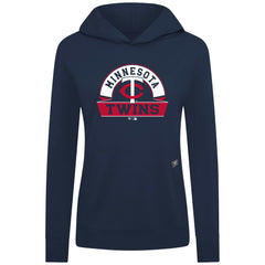 Minnesota Twins Levelwear Women's Relay Banner Arch Long Sleeve T-Shirt Hoodie - Navy