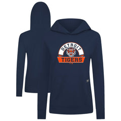 Detroit Tigers Levelwear Women's Relay Banner Arch Long Sleeve T-Shirt Hoodie - Navy