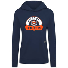 Detroit Tigers Levelwear Women's Relay Banner Arch Long Sleeve T-Shirt Hoodie - Navy