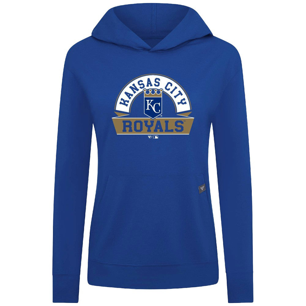 Kansas City Royals Levelwear Women's Relay Banner Arch Long Sleeve T-Shirt Hoodie - Royal