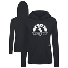 Chicago White Sox Levelwear Women's Relay Banner Arch Long Sleeve T-Shirt Hoodie - Black