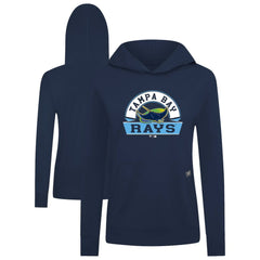 Tampa Bay Rays Levelwear Women's Relay Banner Arch Long Sleeve T-Shirt Hoodie - Navy