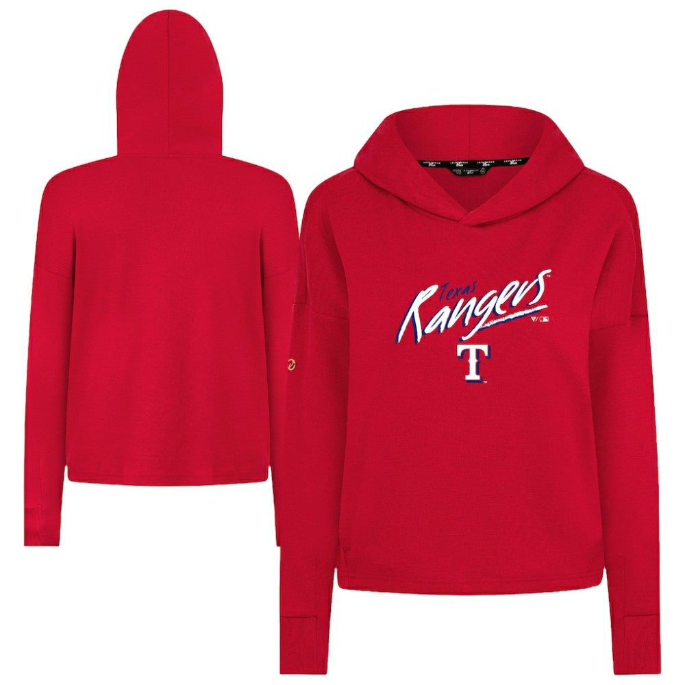 Texas Rangers Levelwear Women's Sweet Sizzle Tri-Blend Hoodie - Red