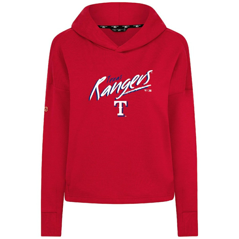 Texas Rangers Levelwear Women's Sweet Sizzle Tri-Blend Hoodie - Red