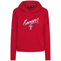 Texas Rangers Levelwear Women's Sweet Sizzle Tri-Blend Hoodie - Red